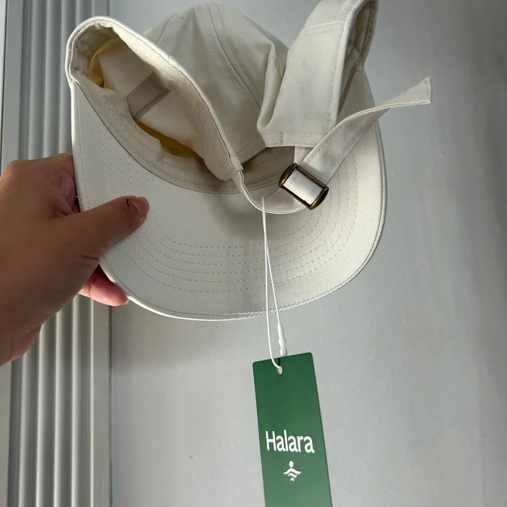 HALARA White Cream Hat Cap One size NWT chic minimalist athleisure